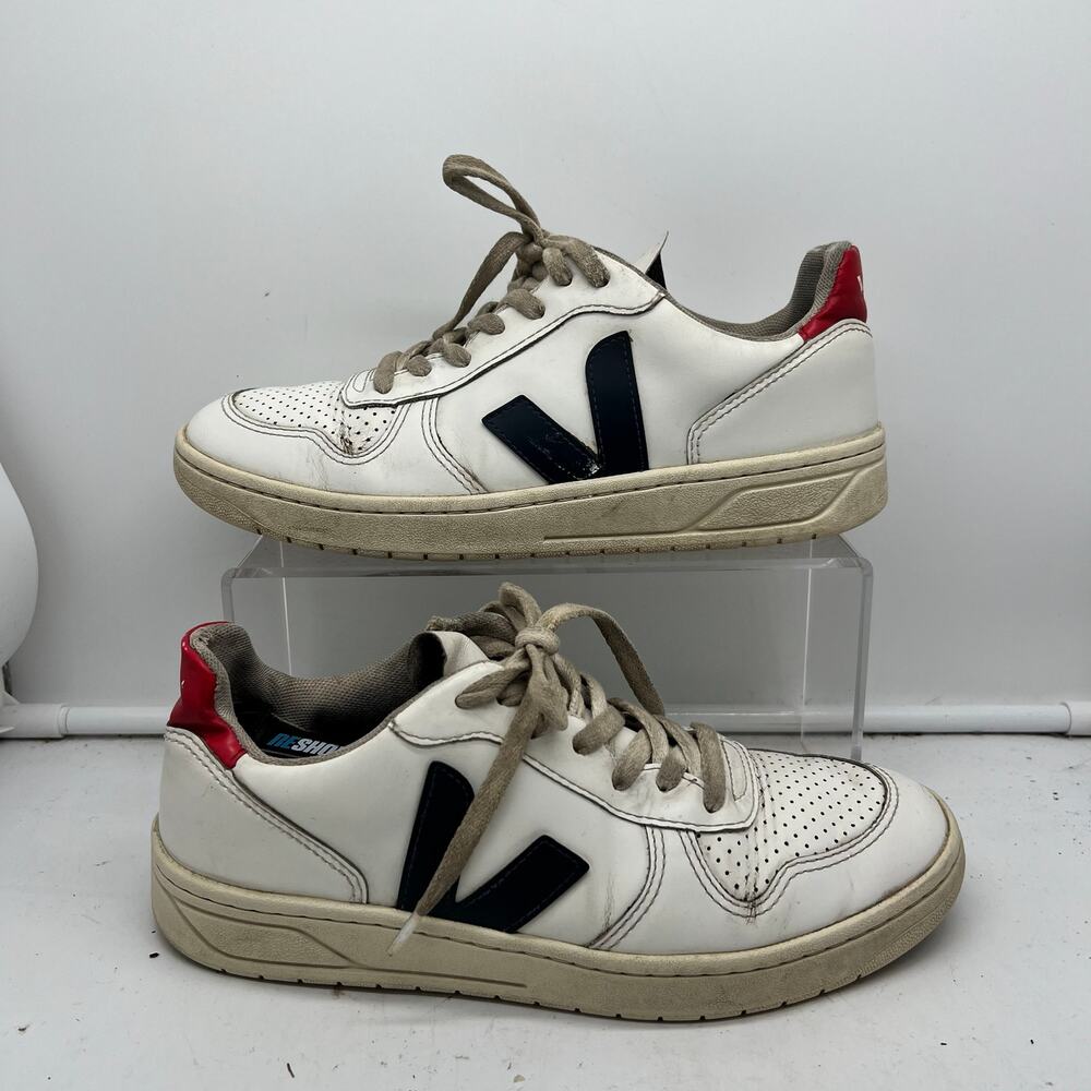 Veja Shoes Womens 8 Logo White Red Sneakers *worn